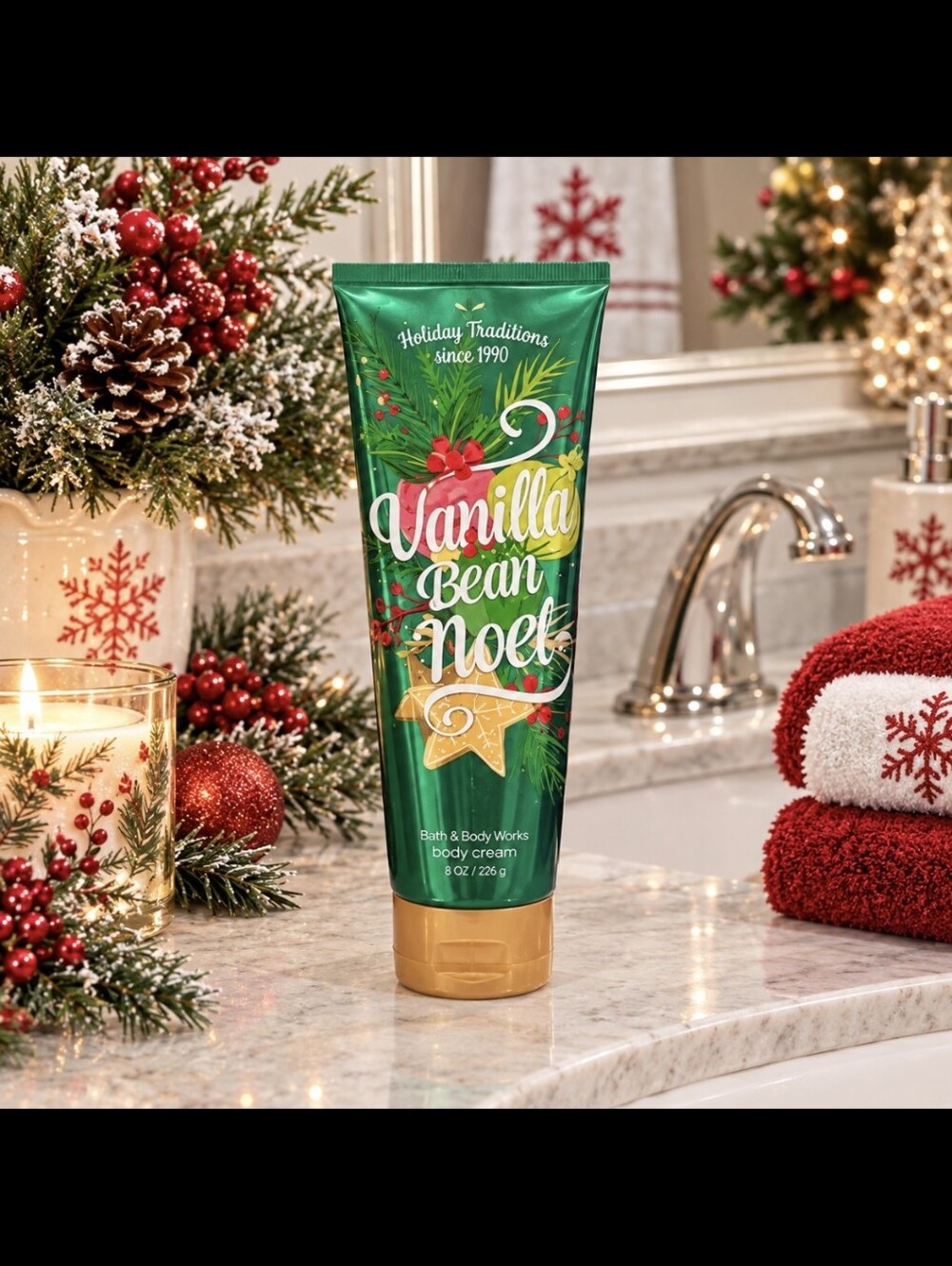 ‼️LAST ONE!‼️ 🎄 BATH & BODY WORKS VANILLA BEAN NOEL BODY CREAM 🎄